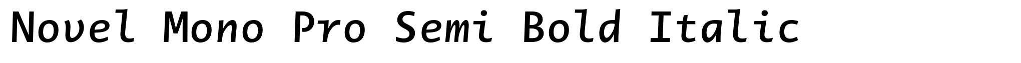 Novel Mono Pro Semi Bold Italic image