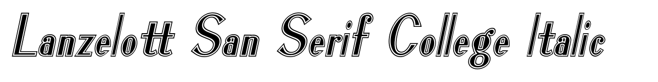 Lanzelott San Serif College Italic