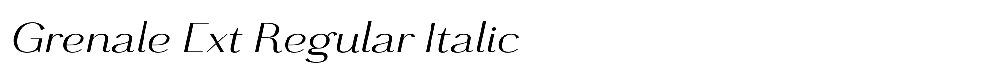 Grenale Ext Regular Italic image