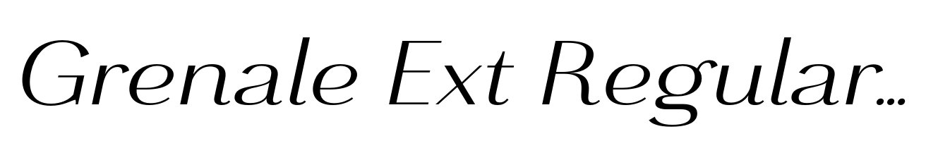 Grenale Ext Regular Italic