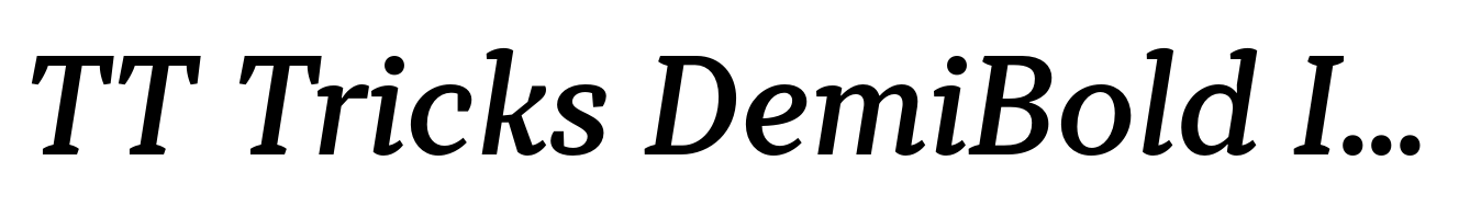 TT Tricks DemiBold Italic