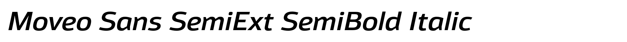 Moveo Sans SemiExt SemiBold Italic image