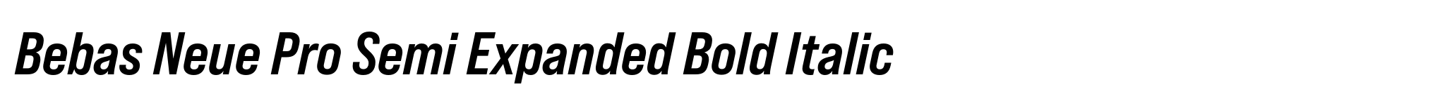 Bebas Neue Pro Semi Expanded Bold Italic image