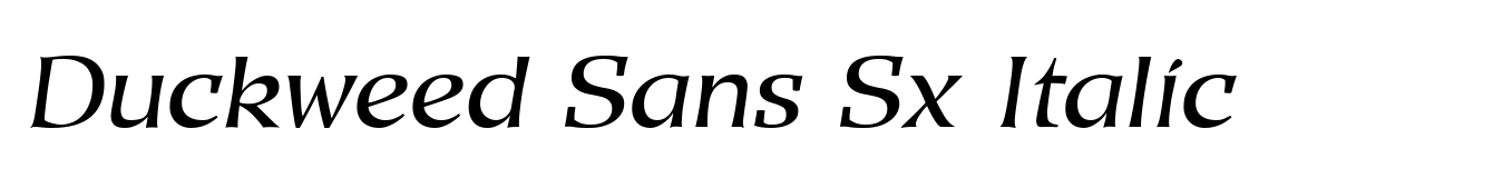 Duckweed Sans Sx Italic