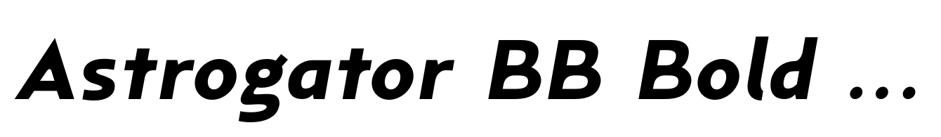 Astrogator BB Bold Italic