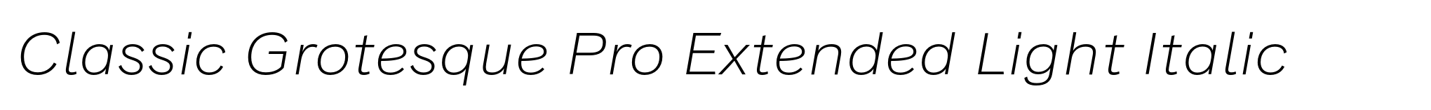 Classic Grotesque Pro Extended Light Italic image