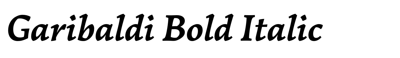 Garibaldi Bold Italic