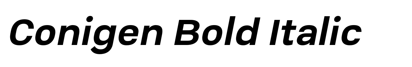 Conigen Bold Italic