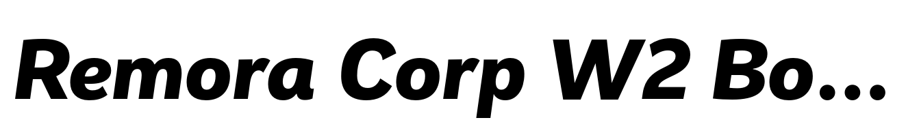 Remora Corp W2 Bold Italic