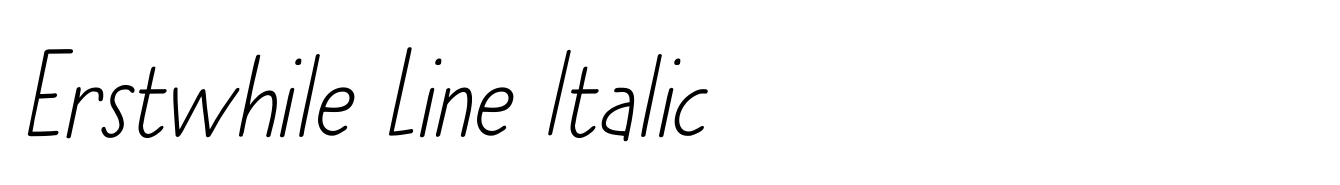Erstwhile Line Italic