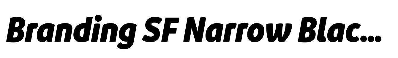Branding SF Narrow Black Italic