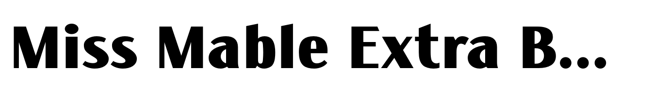 Miss Mable Extra Bold Font | Webfont & Desktop | MyFonts
