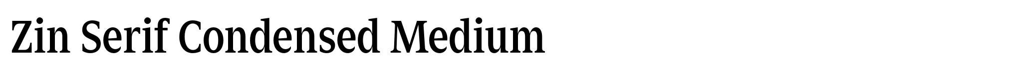 Zin Serif Condensed Medium image