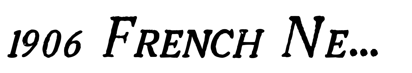 1906 French News Caps Italic