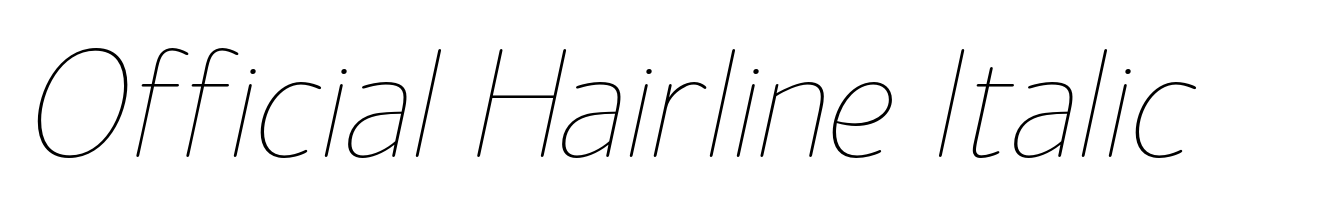 Official Hairline Italic