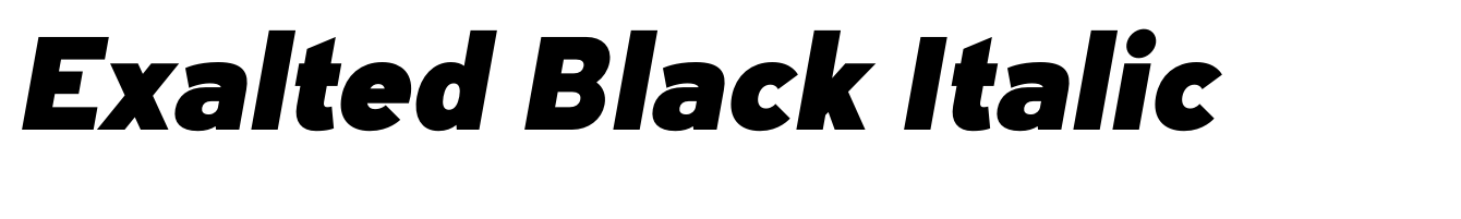 Exalted Black Italic