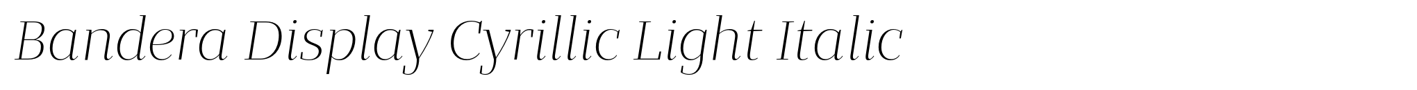 Bandera Display Cyrillic Light Italic image