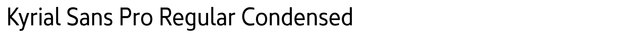 Kyrial Sans Pro Regular Condensed image