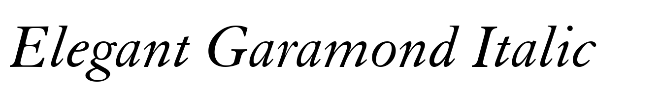 Elegant Garamond Italic