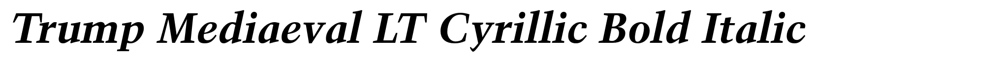 Trump Mediaeval LT Cyrillic Bold Italic image