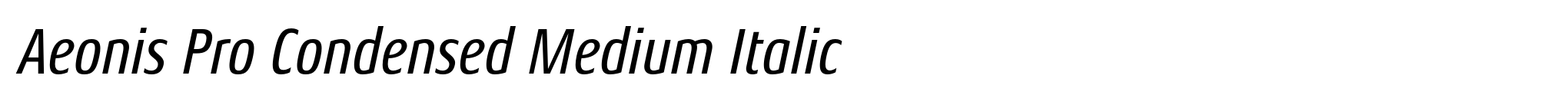 Aeonis Pro Condensed Medium Italic image