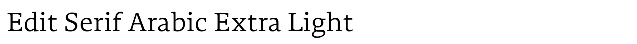 Edit Serif Arabic Extra Light image
