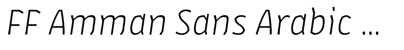 FF Amman Sans Arabic Light Italic