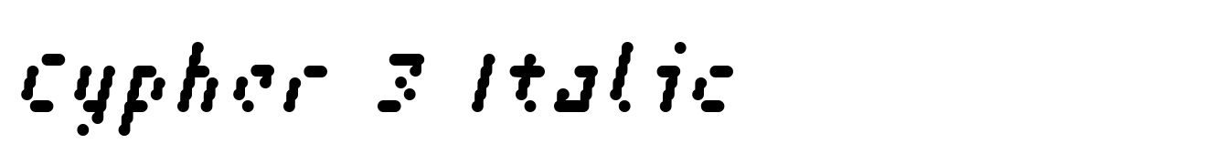 Cypher 3 Italic