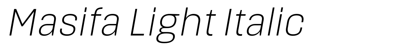 Masifa Light Italic