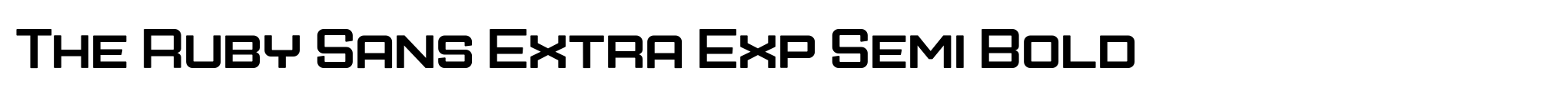 The Ruby Sans Extra Exp Semi Bold image