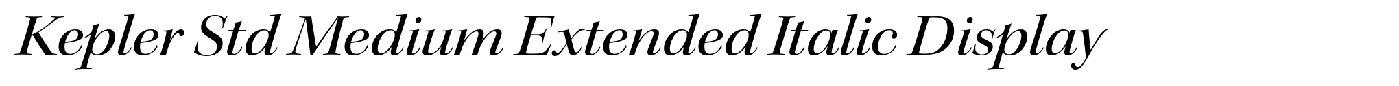 Kepler Std Medium Extended Italic Display image