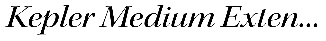 Kepler Medium Extended Italic Display