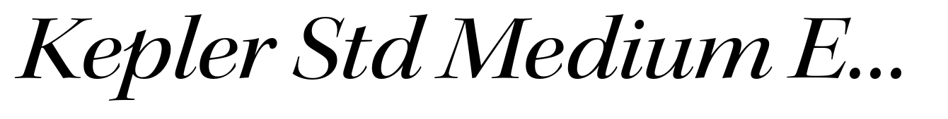 Kepler Std Medium Extended Italic Display