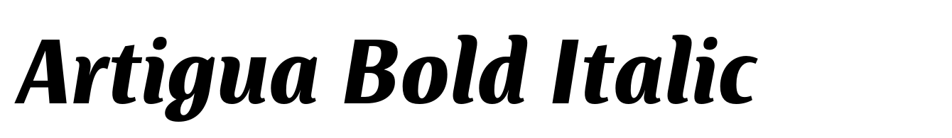 Artigua Bold Italic