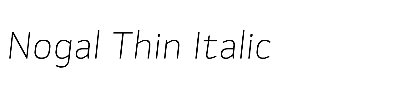 Nogal Thin Italic