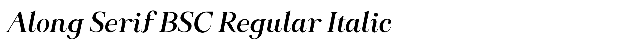 Along Serif BSC Regular Italic image