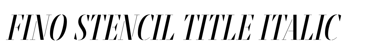 Fino Stencil Title Italic
