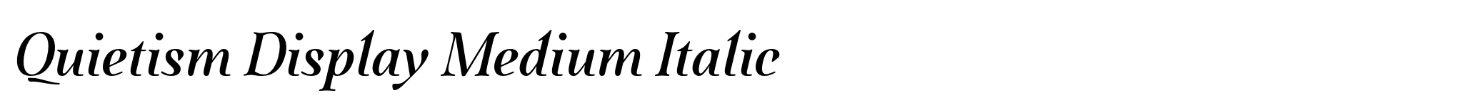 Quietism Display Medium Italic image