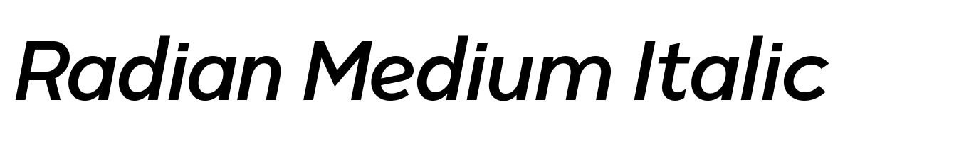 Radian Medium Italic