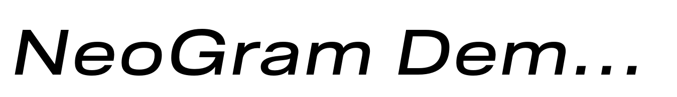 NeoGram Demi Bold Extra Italic