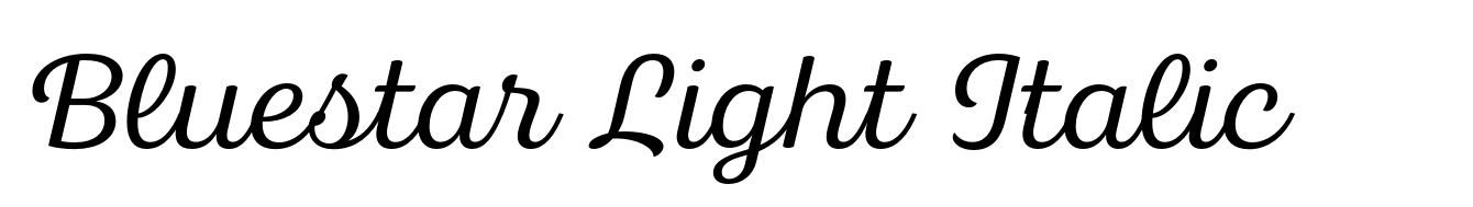 Bluestar Light Italic