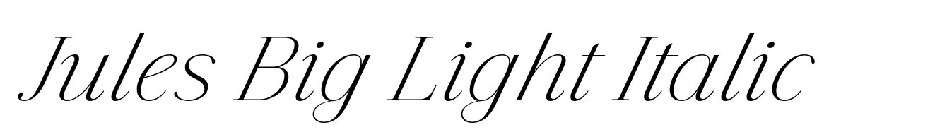 Jules Big Light Italic