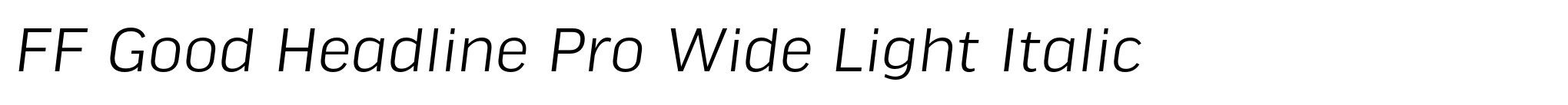 FF Good Headline Pro Wide Light Italic image