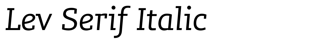 Lev Serif Italic