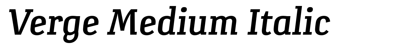 Verge Medium Italic