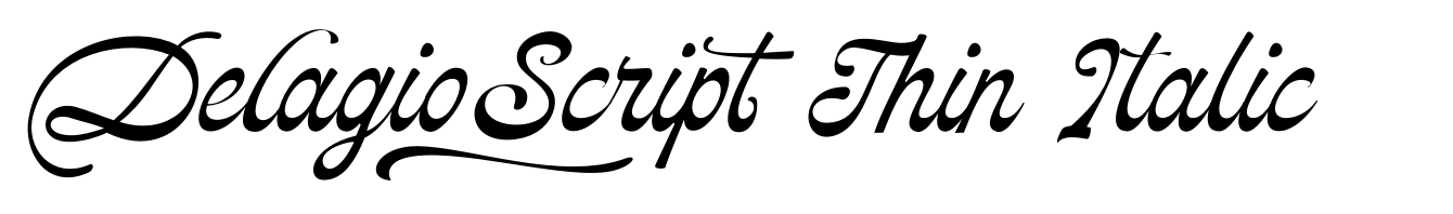 Delagio Script Thin Italic