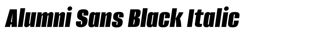 Alumni Sans Black Italic