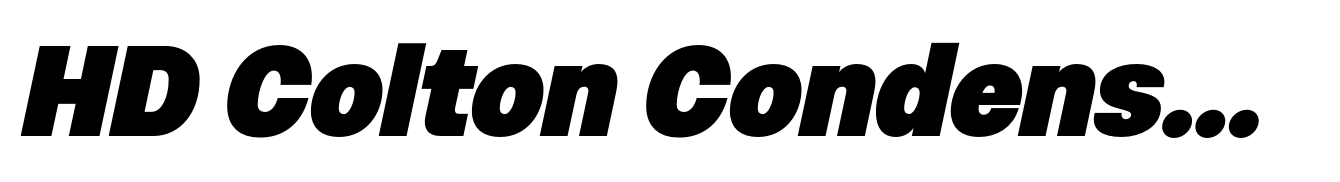 HD Colton Condensed Black Italic