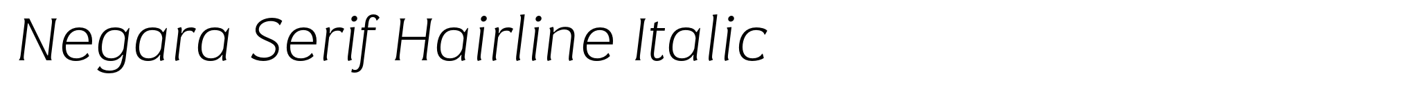 Negara Serif Hairline Italic image