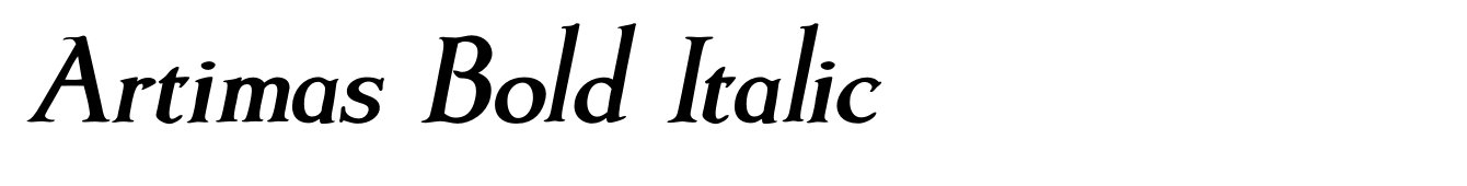 Artimas Bold Italic